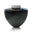 Picture of a deep grey blown glass cremation urn for adult on sale at Muses Design Urns. Front view. Glossy finish.